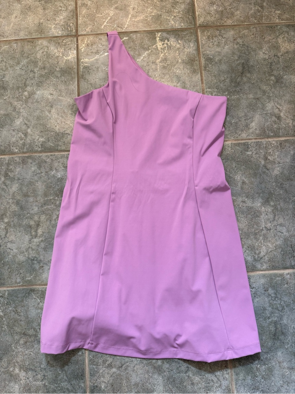 Outdoor Voices Lavender One-Shoulder Mini Dress